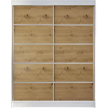 Šatní skříň Šatní skříň CAMINO IV šířka 150 cm - bílá/dub artisan