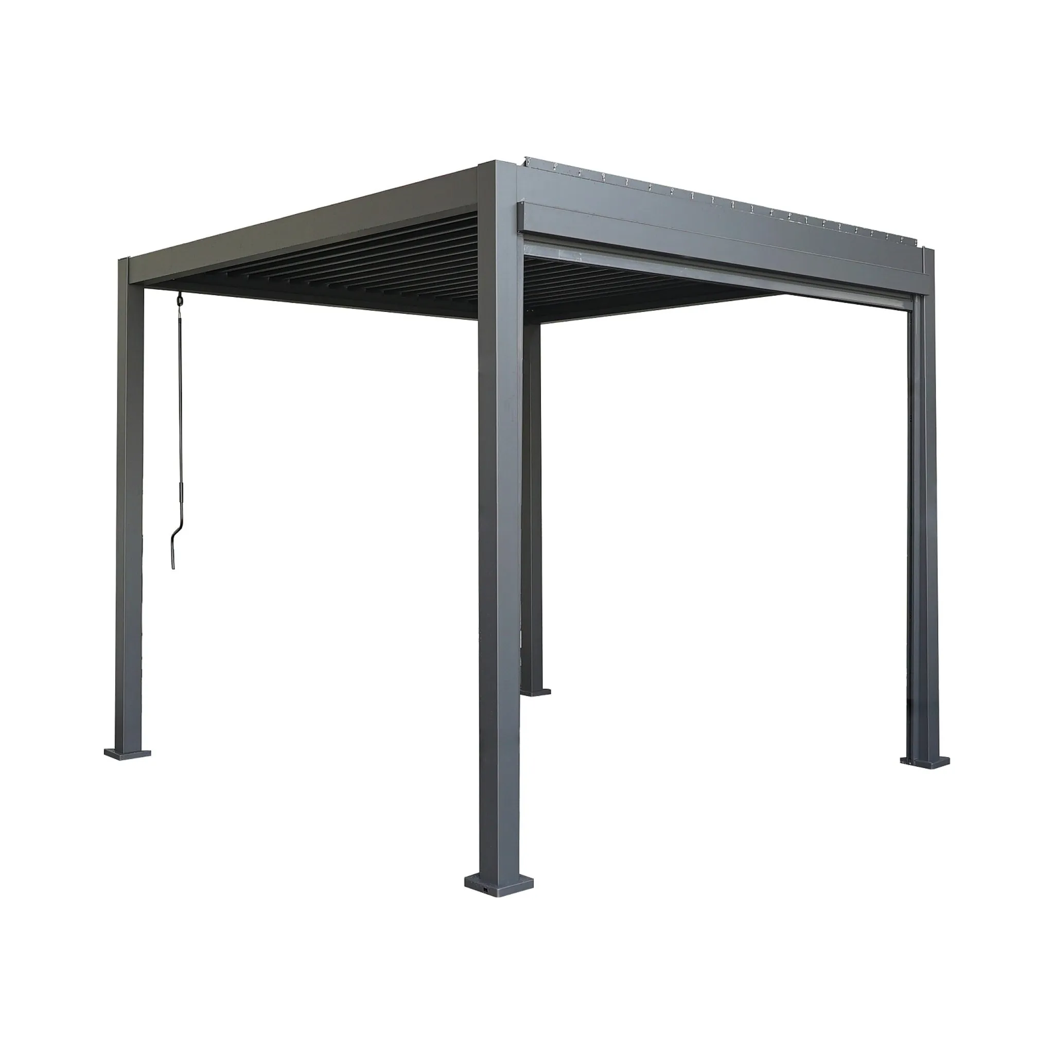 Fotografie 5 - Pergola Lanit Plast Bioclimatic 33 Premium 2,88 x 2,88 x 2,53 m antracit