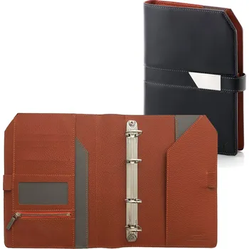 Diář Samostatné desky ADK NewClassic Slim černé s oranžovým vnitřkem