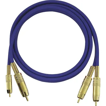 Audio kabel cinch audio kabel [2x cinch zástrčka - 2x cinch zástrčka] 0.50 m modrá pozlacené kontakty Oehlbach NF 1 Master