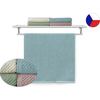 Ručník Luxusní ručník 50x100 GRAND 500g Rybí kost aqua