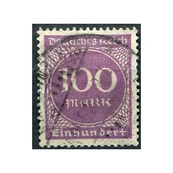 Poštovní známka (1923) MiNr. 268 - O - Deutsches Reich - 100 Marek - čísla v kruhu