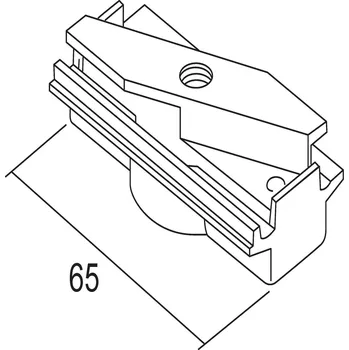 Lampička Ivela adaptér mechanický 3fázová kolejnice stříbro stříbrná