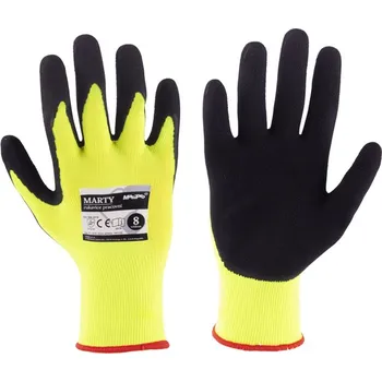 Pracovní rukavice Rukavice pracovní MARTY žluto - černé 8"