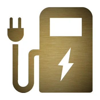 samolepka Nabíjecí stanice 001 levá elektromobil charge (64 - škrábaný kov zlatý) SAMOLEPKA NA AUTO, NÁLEPKA, FÓLIE, POLEP, TUNING, VLASTNÍ TEXT, TISK, AUTOSAMOLEPKY.cz, POLEPY, OBRÁZEK, LOGO, 3D STICKERS