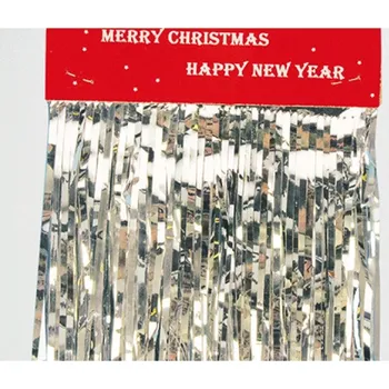 Vánoční dekorace Lameta vánoční stříbrná 47 cm