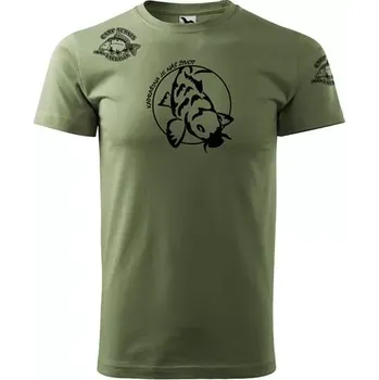 Pánské tričko CARP SERVIS VÁCLAVÍK Tričko khaki CSV/černá/vel.M