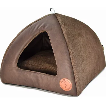 Pelíšek pro psa Lauren Design Bouda Bella PREMIUM, hnědá Velikost: S (40x40cm)