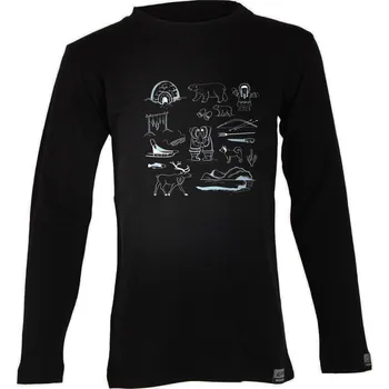 LOTY dětské merino triko - Černá 9090 / 140 / Černá