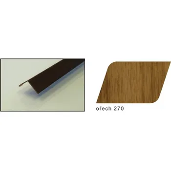 Obklad PVC rohový profil Rozměr: 20x20 mm, Barva: Ořech, Zvolte délku: 275 cm
