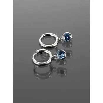 Náušnice Prosperk Náušnice z oceli kroužky s visacími zirkony S4291