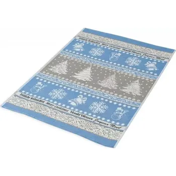 Utěrka UTĚRKA BAMBUS VÁNOCE modrá