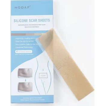 Náplast Hodaf Silicone Scar Sheets náplast pro odstranění jizev béžová 5 ks