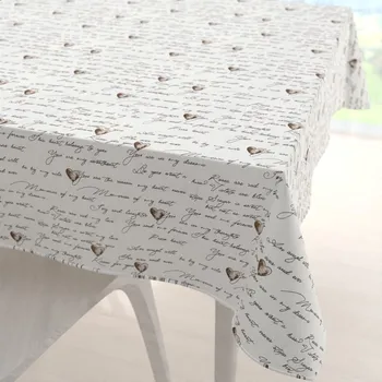 ubrus Bavlněný čtvercový ubrus Sandra SA-028 Vyznání lásky 50x50 cm