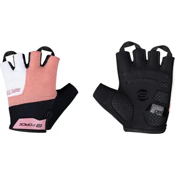 Chránič rukou FORCE Letní krátkoprsté rukavice FORCE SECTOR LADY gel, černo-meruňkové - XXL