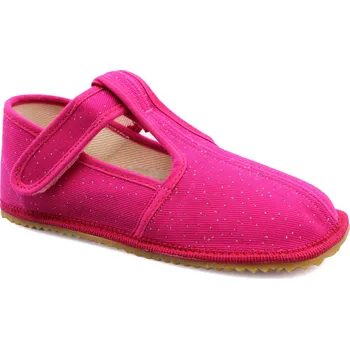 Dívčí bačkory Beda Pink Shine (BF-060010/W/02) zúžené barefoot bačkory Velikost boty (EU): 26, Vnitřní délka boty: 169, Vnitřní šířka boty: 64