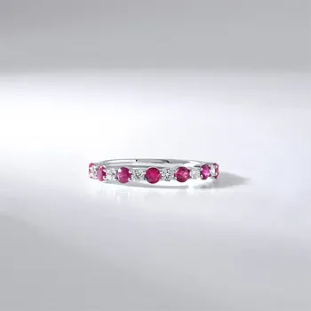 Prsten Lillian Vassago Prsten s rubíny a brilianty z bílého zlata LLV59-DR140WRU Velikost prstenu: 54