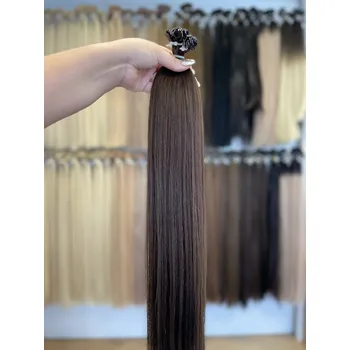 Příčesek Evropské vlasy, délka 50 cm, hnědá, odstín č. 5