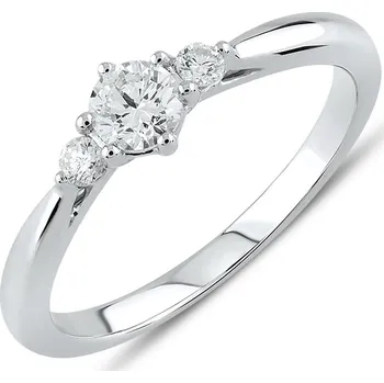 Prsten Lillian Vassago Zásnubní prsten z bílého zlata s diamanty LLV59-DR064W Velikost prstenu: 54