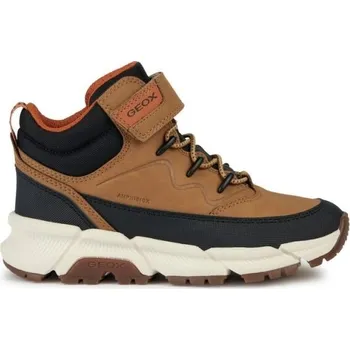 Chlapecká obuv Chlapecké kotníkové boty Geox FLEXYPER PLUS BOY 31 Hnědá, Černá, Bílá