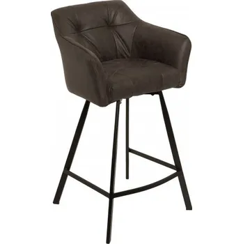 Barová židle 2SET barová židle LOFT antik šedá mikrovlákno