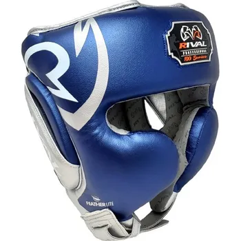 Chránič hlavy na box a bojový sport Boxerská helma Rival RHG100 Professional Headgear Barva: Modro-stříbrná, Velikost: M