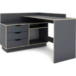 byLIVING Psací stůl Belfast (antracitová / dub sonoma)