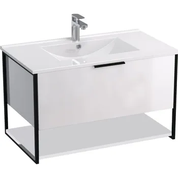 Koupelnový nábytek A-Interiéry Koupelnová skříňka s keramickým umyvadlem Kubik W ZV 80