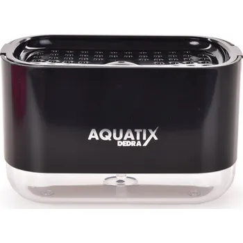 Dávkovač mýdla TRAMPOLÍNA | dávkovač mycího prostředku & odkapávač na houbičku | 200 ml | AQUATIX® černý Dedra