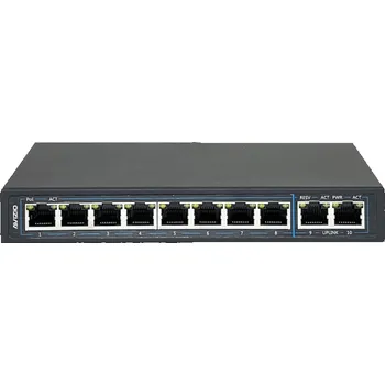 Switch AVIZIO Switch 8x RJ45 PoE 1Gb/s + 2x RJ45 Uplink 1Gb/s