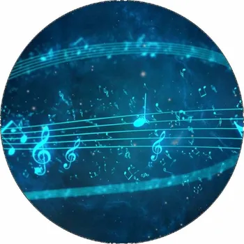 Jedlá dekorace na dort Jedlý papír notová osnova vesmír 19,5 cm