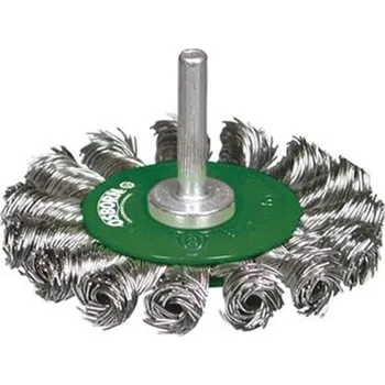 Drátěný kartáč Osborn 7012611351 - Kartáč drátěný kotoučový pr. 75 mm, šíře 12 mm, stopka 6 mm, copový NEREZový drát 0,5 mm (BLISTR)