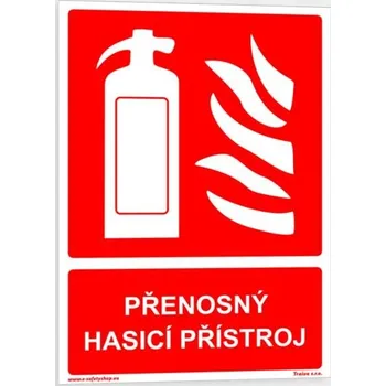 Traiva s.r.o. Přenosný hasicí přístroj Verze: Samolepka 148 x 210 mm (A5) tl. 0.1 mm - Kód: 00949