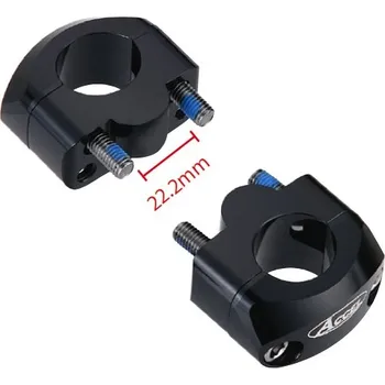 Řídítka AKCELERÁTOROVÉ ÚCHYTY NA ŘÍDÍTKA (SPODNÍ-22,2/HORNÍ-22,2 MM) H. 20MM BARVA ČERNÁ (BM-34BK22/22)