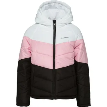 Dívčí bunda Dívčí prošívaná bunda Lotto WESSA 164/170 Černá, Bílá, Růžová