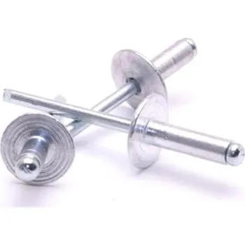 Nýt Rivet Factory 1032481001 - Nýt trhací pr. 4,8 x 10 mm, velká hlava Al/St = hliníkový nýt - ocelový trn, otevřený