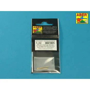 Plastikový model Aber Models 1/32 Set of 2 barrels for German 13mm aircraft machine guns MG 131 (late type)