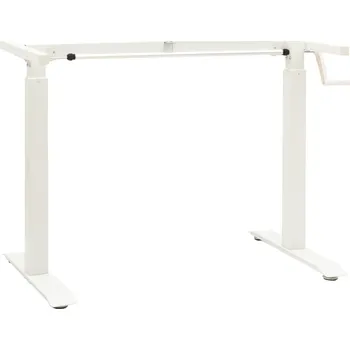 Psací stůl vidaXL Výškově nastavitelný rám stolu ruční ovládání [321718] Barva: Bílá