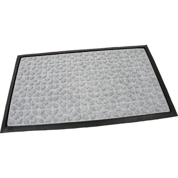 Rohožka Šedá textilní gumová vstupní rohož FLOMA Rectangle - Deco - délka 45 cm, šířka 75 cm, výška 0,8 cm (89897025) FLOMAT