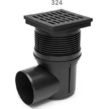 kanalizace Kanalizační vpusť boční KVB 110 S s plastovou mřížkou 150x150mm, nosnost 300kg (324S)