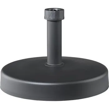 Stojan na slunečník Helcosol Stojan na slunečník plastový plněný betonem 25 kg, Helcosol, kulatý, pro průměr tyče 21-54 mm, barva bílá, rozměr 46x7 cm