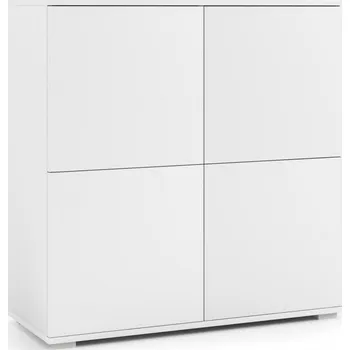 Komoda Komoda 4D Log bílá - plastové nohy