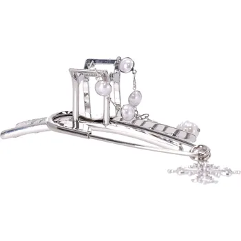 Dekorativní spona do vlasů se stříbrnými perličkami