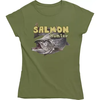 Dámské tričko Dámské rybářské tričko Salmon Hunter khaki