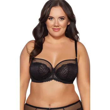 Podprsenka Podprsenka s krajkovým vzorem Ava 2109 Maxi Velikost: 105E, Barva: Černá