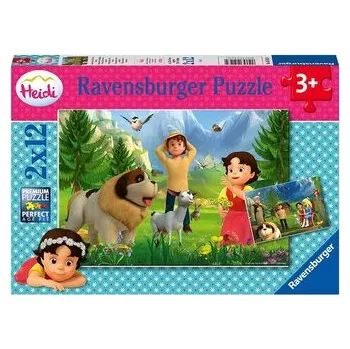 Puzzle RAVENSBURGER Puzzle Heidi: Společný čas na horách 2x12 dílků