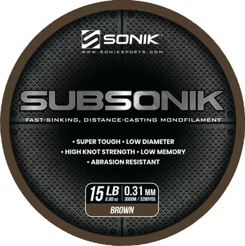 Sonik Vlasec Subsonik Brown 3000m - Sonik Vlasec Subsonik Brown 3000m 0,31mm 15lb