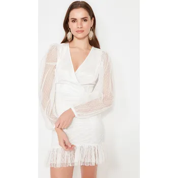 Dámské šaty Dámské šaty Trendyol Mini Trendyol bílá 1255338