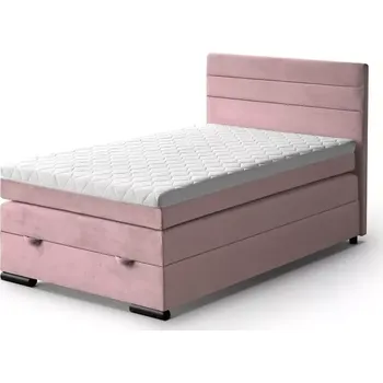 Postel Kontinentální boxspring postel LORA 200x120, růžová (mono 235)