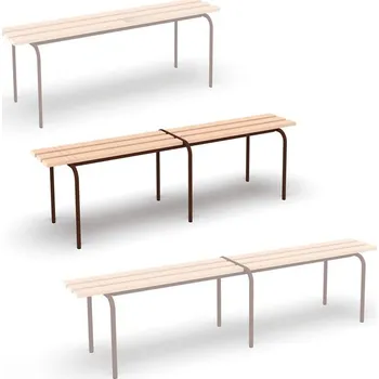 Univerzální stohovatelná lavice, délka 1600 mm, barva hnědá RAL8016